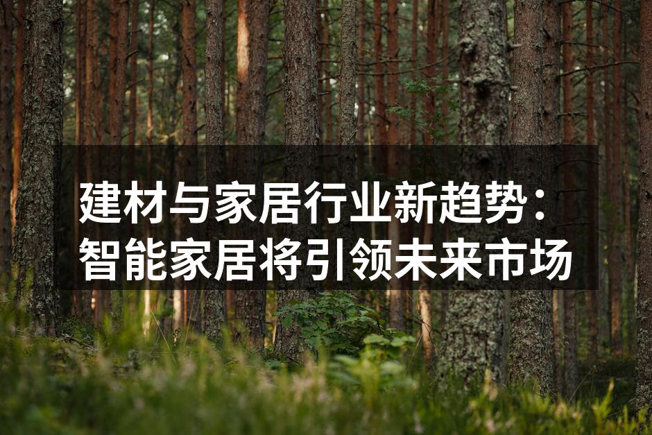 建材与家居行业新趋势：智能家居将引领未来市场